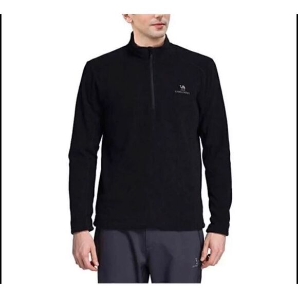 Crown Half Zip Fleece Jacket Men Long Sleeve Pullover Lightweight Outdoo… - Picture 2 of 7